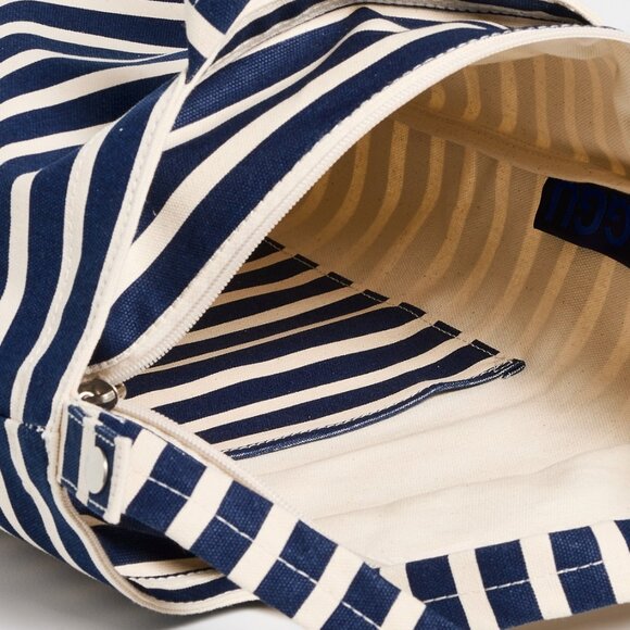 NWT Baggu Zip Duck Bag - Navy Stripe - Picture 7 of 10